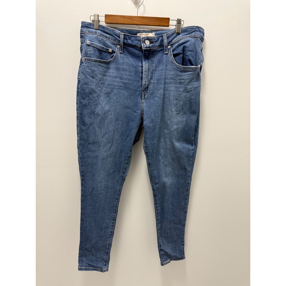 Levis 721 High Rise Skinny Jeans Womens 33 Medium Wash Denim Stretch 18x28